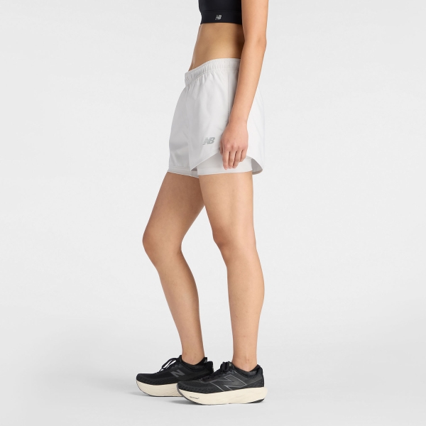 New Balance Essentials 2 in 1 3in Shorts - Grey Matter