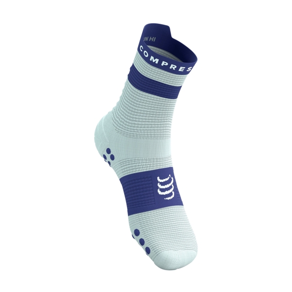 Calcetines Compressport Pro Racing V4.0 Run High Calcetines  Star White/Orient Blue XU00046B0076