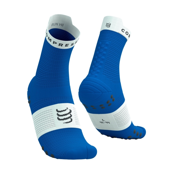 Compressport Pro Racing V4.0 Run High Socks - Princess Blue/White