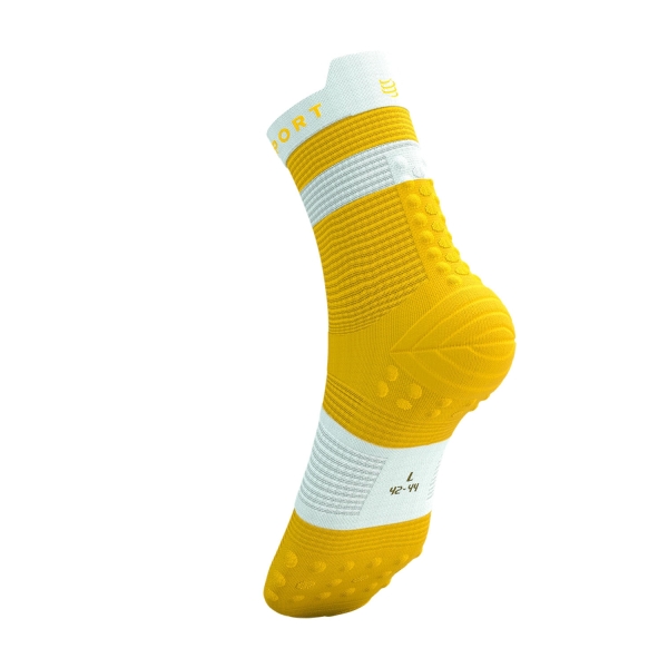 Compressport Pro Racing V4.0 Run High Socks - Lemon/White