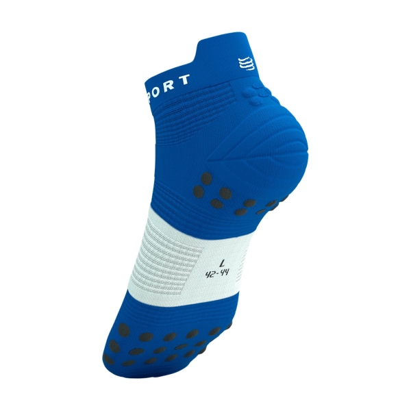 Compressport Pro Racing V4.0 Logo Calze - Princess Blue/White