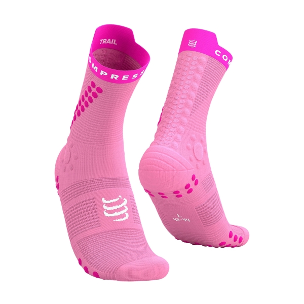 Compressport Pro Racing V4.0 Trail Calcetines - Begonia/Neon Pink
