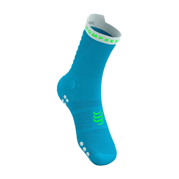 Calze Compressport Pro Racing V4.0 Trail Calze  Norse Blue/Neon Green XU00048B5206