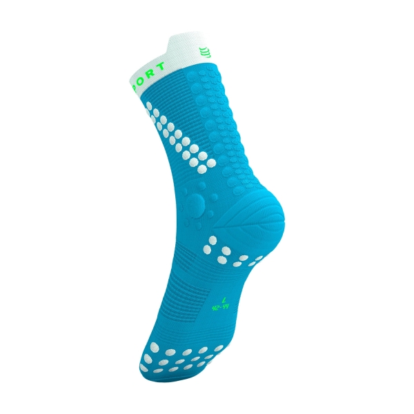 Compressport Pro Racing V4.0 Trail Calze - Norse Blue/Neon Green