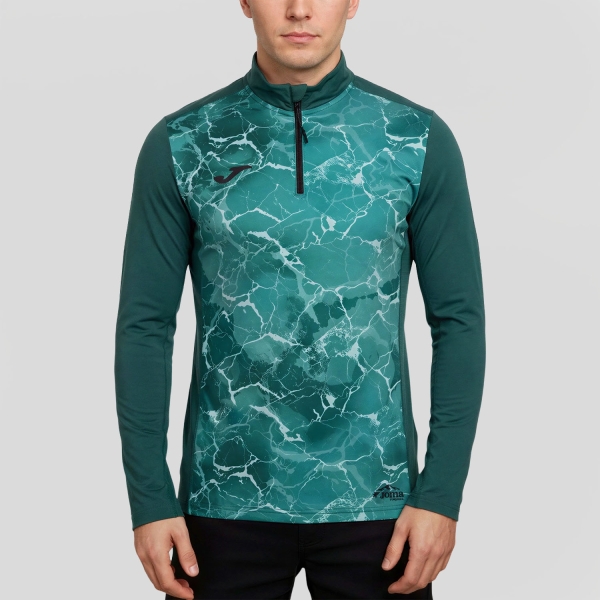Camisetas Manga Larga Trail Running Hombre Joma RNature Camisa  Green/Turquoise 105124.346