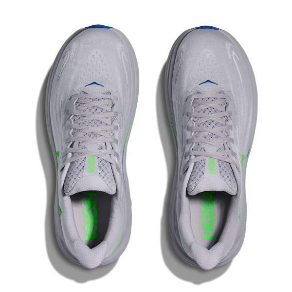 Hoka Clifton 10 - Ash Grey/Neon Green