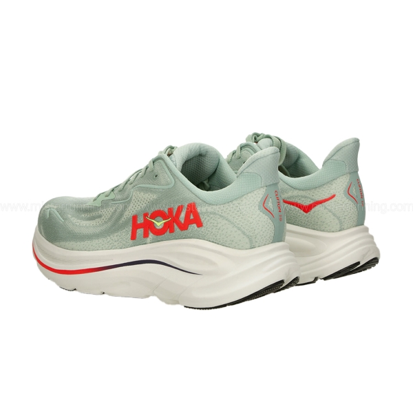 Hoka Clifton 10 Wide - Sage/Neon Flame