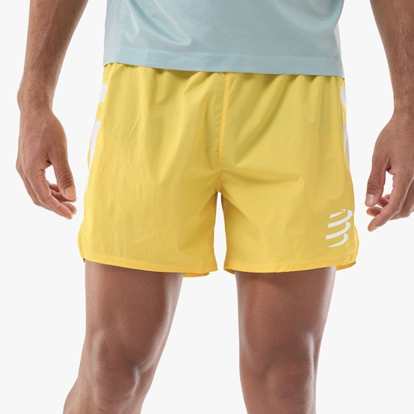 Pantaloncino Running Uomo Compressport Performance 4.5in Pantaloncini  Lemon/White ASHM12517067