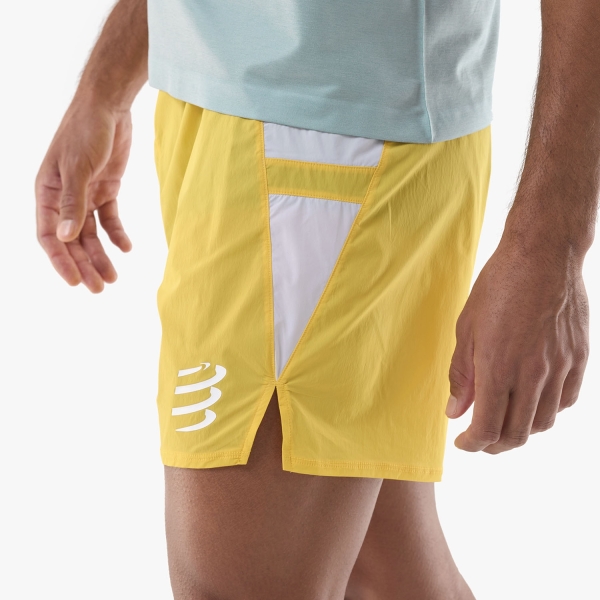 Compressport Performance 4.5in Pantaloncini - Lemon/White