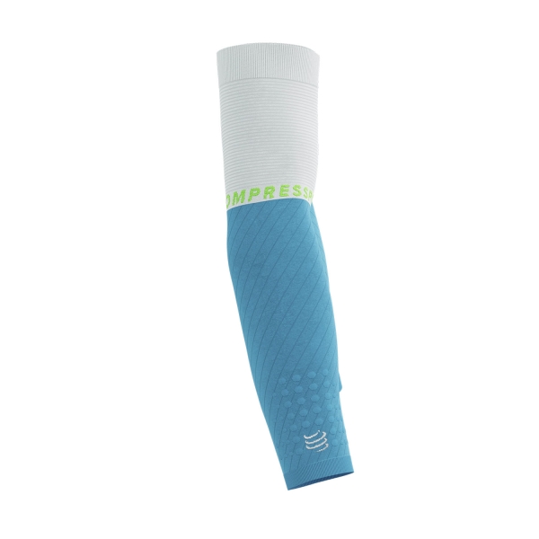 Compressport Armforce Manicotti a Compressione - Norse Blue/Neon Green