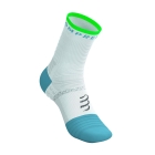 Compressport Pro Marathon V2.0 Calze - White/Norse Blue/Neon Green