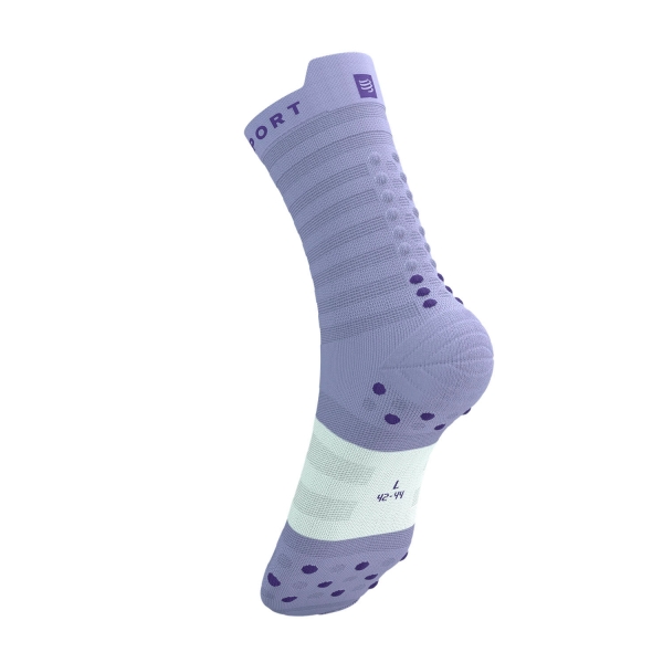 Compressport Pro Racing V4.0 Ultralight Run High Socks - Lavender/White
