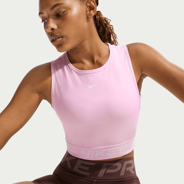 Nike Pro 365 Top - Pink Foam/White