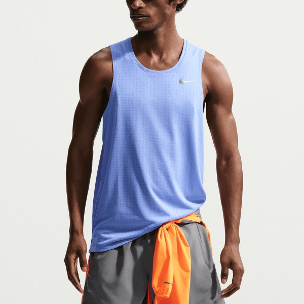 Canotta Running Uomo Nike Breathe Miler Canotta  Royal Pulse/Reflective Silver HJ4183494