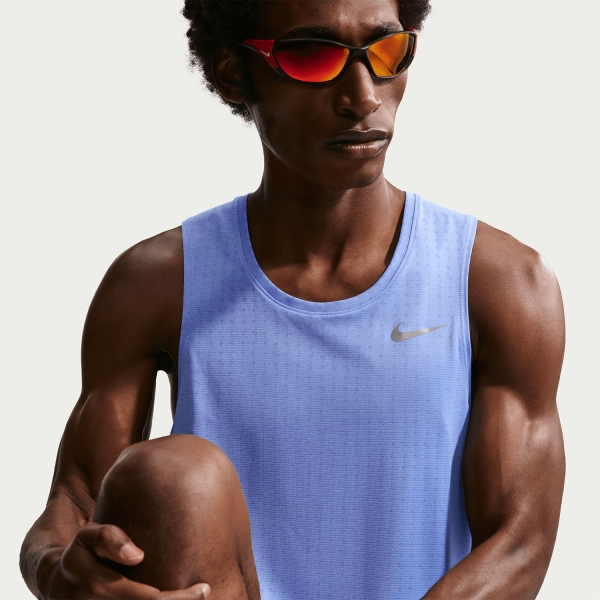 Nike Breathe Miler Canotta - Royal Pulse/Reflective Silver