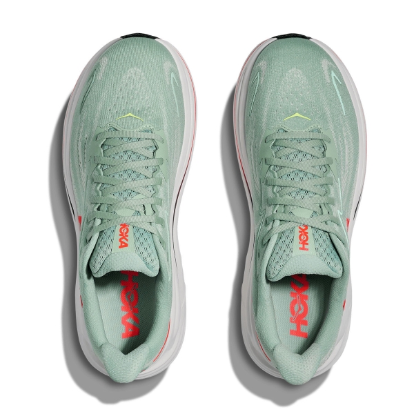 Hoka Clifton 10 - Sage/Neon Flame