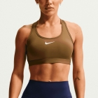 Nike Swoosh Reggiseno Sportivo - Olive Flak/White