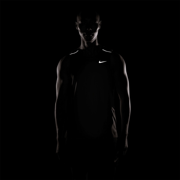 Nike Dri-FIT Miler Canotta - Black/Reflective Silver