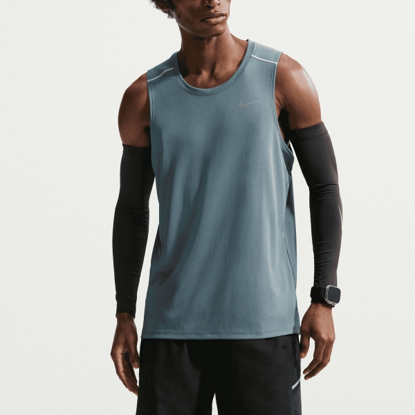 Canotta Running Uomo Nike DriFIT Miler Canotta  Mineral Slate/Reflective Silver IF2018382