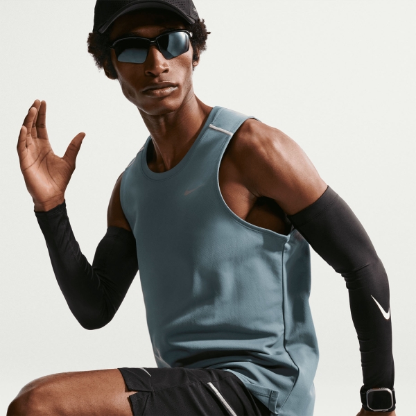 Nike Dri-FIT Miler Canotta - Mineral Slate/Reflective Silver