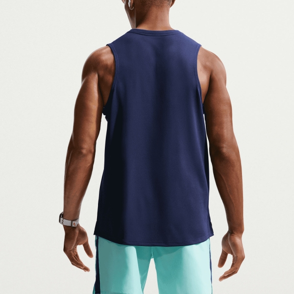 Nike Dri-FIT Miler Canotta - Midnight Navy/Reflective Silver