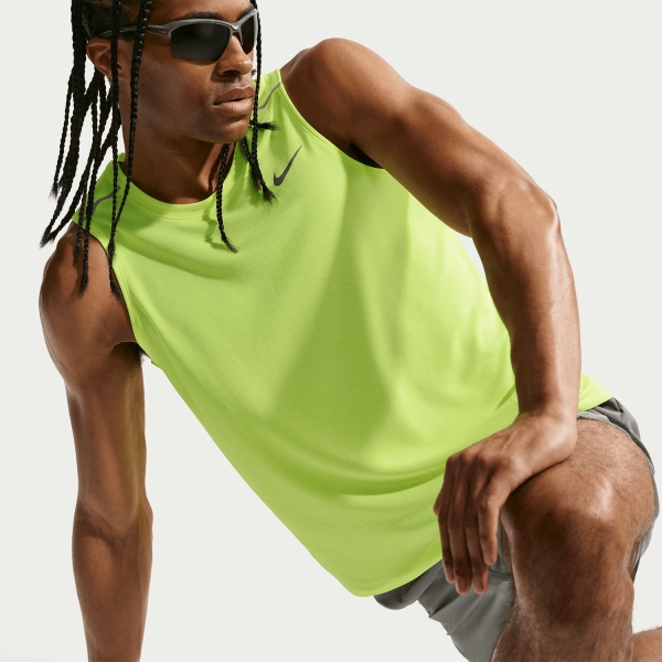 Nike Dri-FIT Miler Canotta - Volt Ice/Reflective Silver
