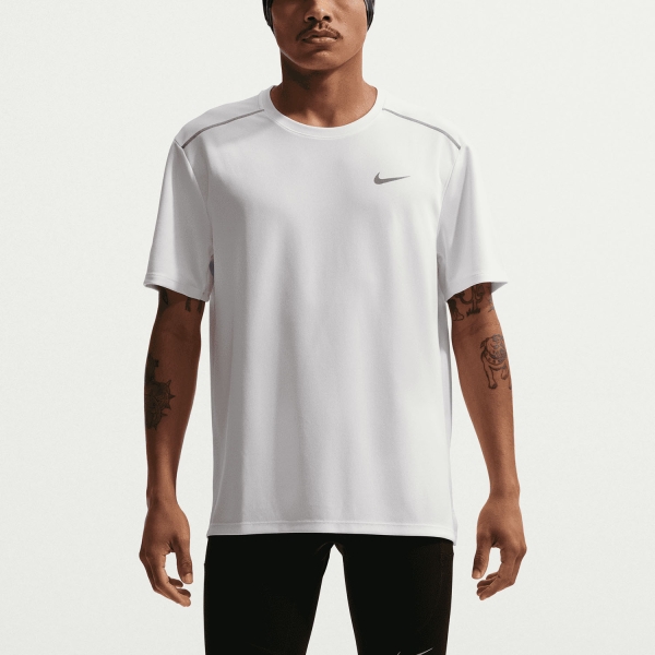 Maglietta Running Uomo Nike DriFIT UV Miler Maglietta  White/Reflective Silver IF2082100