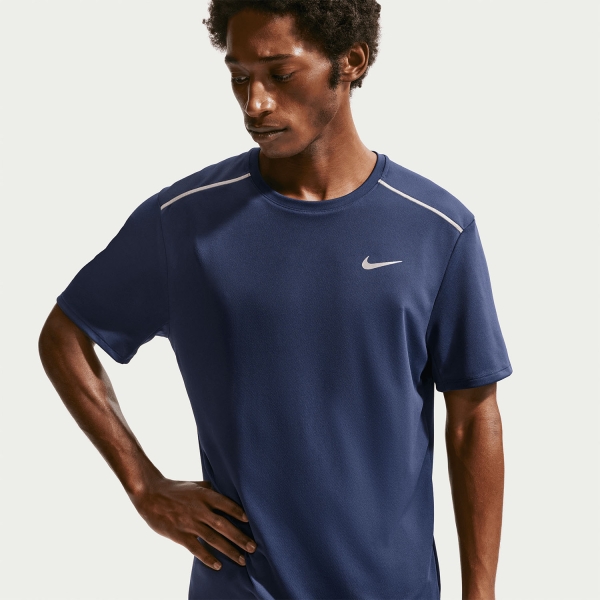 Nike Dri-FIT UV Miler Maglietta - Midnight Navy/Reflective Silver