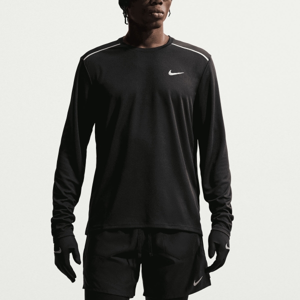 Maglia Running Uomo Nike DriFIT UV Miler Maglia  Black/Reflective Silver IF2086010