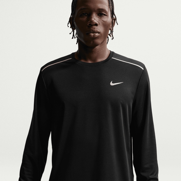 Nike Dri-FIT UV Miler Maglia - Black/Reflective Silver
