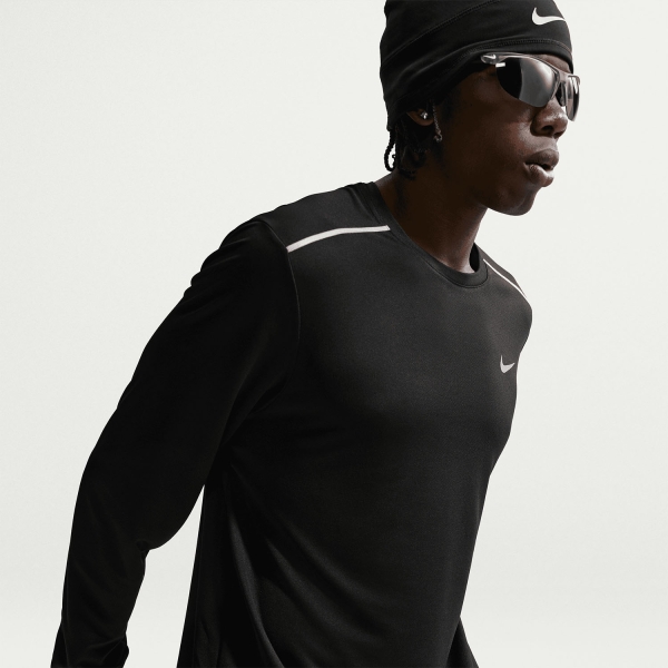 Nike Dri-FIT UV Miler Maglia - Black/Reflective Silver