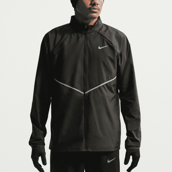 Giacca Running Uomo Nike Repel Miler UV Giacca  Black/Reflective Silver IF2369010
