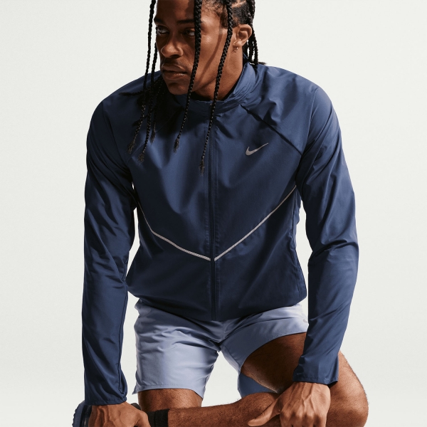 Nike Repel Miler UV Giacca - Midnight Navy/Reflective Silver