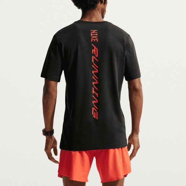 Nike Dri-FIT AeroSwift Maglietta - Black/Bright Crimson