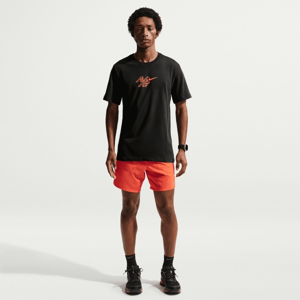 Nike Dri-FIT AeroSwift Maglietta - Black/Bright Crimson