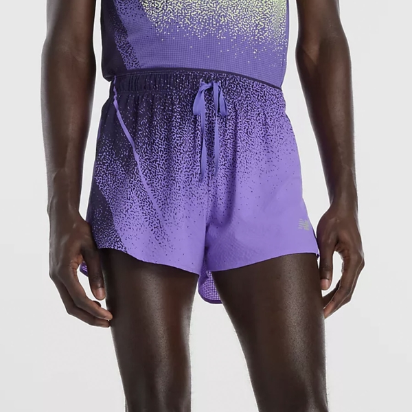 Pantaloncino Running Uomo New Balance RC Ultra Light Printed 3in Pantaloncini  Electric Purple MB6140TLEPU