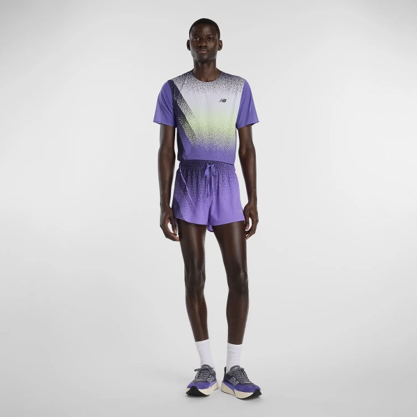 New Balance RC Ultra Light Printed 3in Pantaloncini - Electric Purple