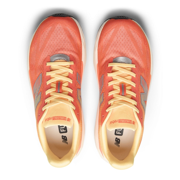 New Balance FuelCell Rebel v5 - Tangerine Heat/Silver Metallic