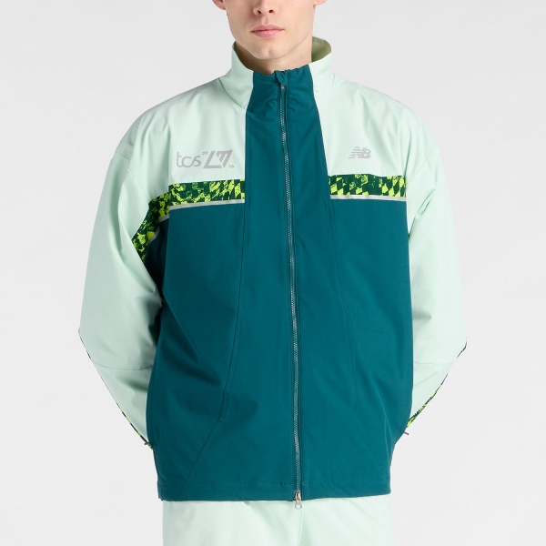 Chaqueta Running Hombre New Balance London Edition Marathon Chaqueta  Medusa Green MJA2G1AAV