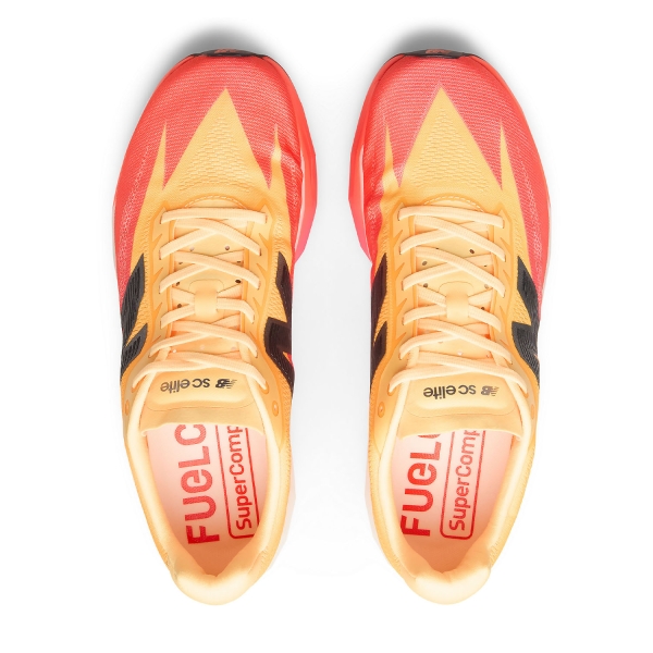 New Balance FuelCell SuperComp Elite v5 - Tangerine Heat/White Peach/Pink Heat