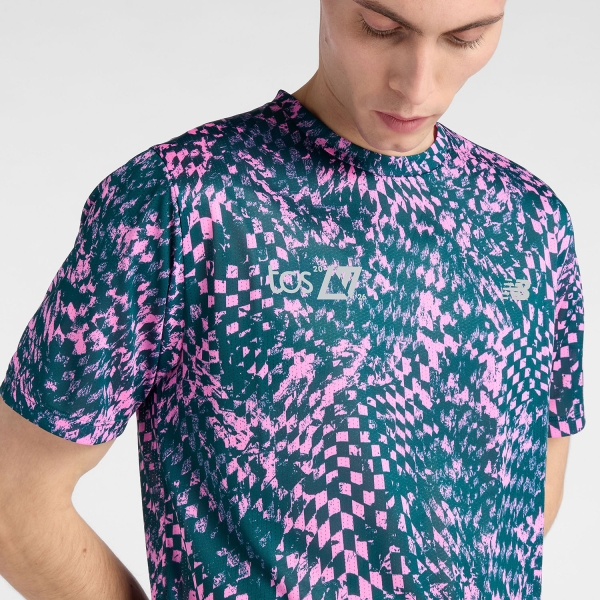 New Balance London Edition Athletics Printed Camiseta - Pink Heat