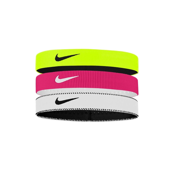 Bandas y Muñequeras Nike Flex Wide x 3 Mini Bandas  Volt/Vivid Pink/Black N.101.1932.737.OS