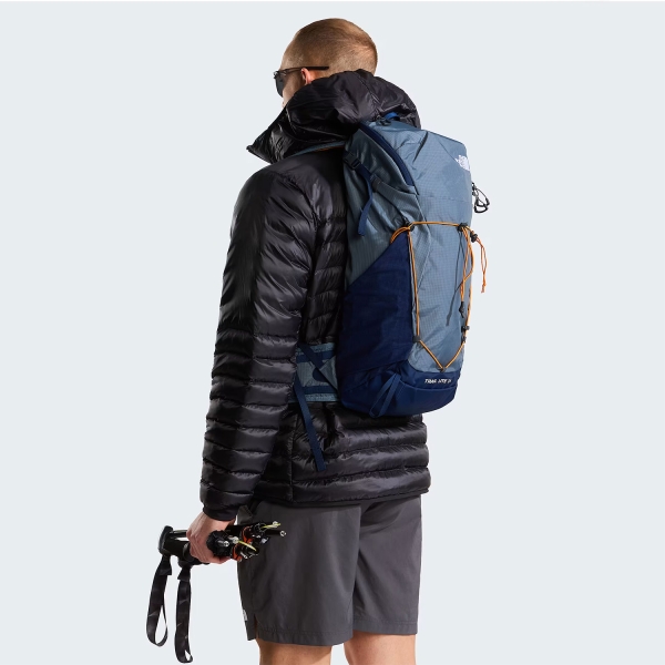 The North Face Trail Lite 24 Backpack - Granite Grey/Summit Navy/Dust Orange