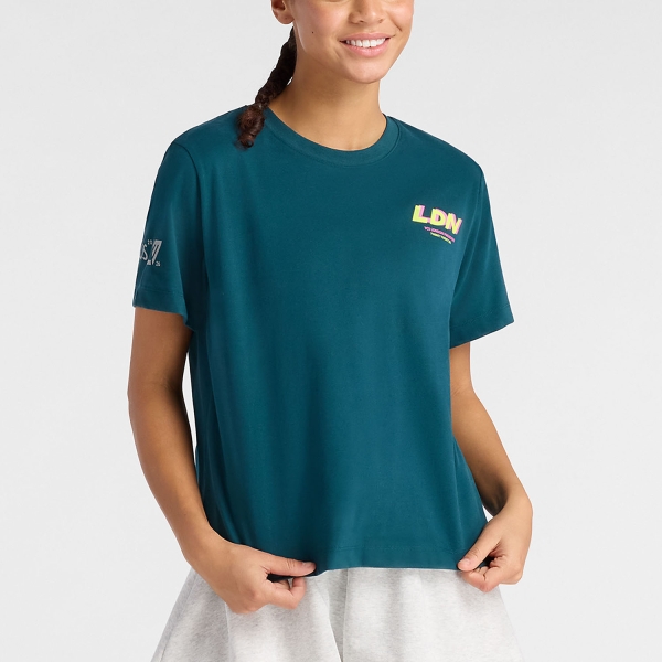 Maglietta Sportswear Donna New Balance London Edition Graphic Maglietta  Medusa Green WT6105S9AAV