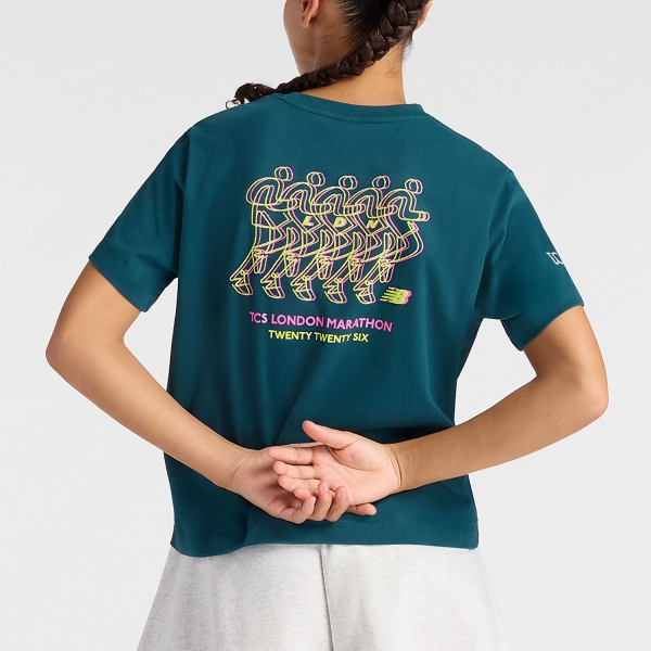 New Balance London Edition Graphic Maglietta - Medusa Green