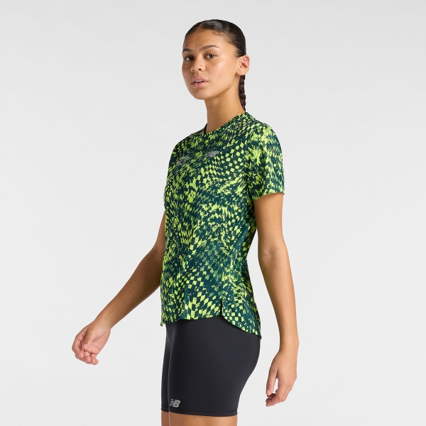New Balance London Edition Athletics Printed Camiseta - Alkaline Green