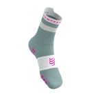 Compressport Pro Racing V4.0 Run High Socks - Ether/Neon Pink