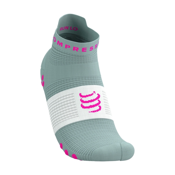 Calze Compressport Pro Racing V4.0 Logo Calze  Ether/Neon Pink XU00047B3118