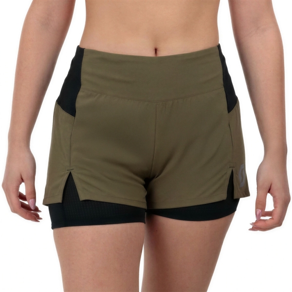 Pantalones Cortos Trail Running Mujer SCOTT Hybrid Endurance 3.5in Shorts  Wood Grey/Black 4143968258