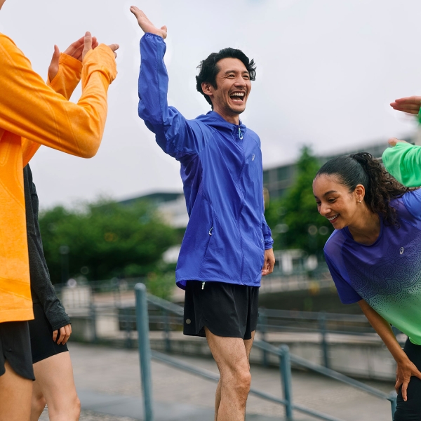 ASICS Road Giacca - Cobalt Burst/Illuminate Green